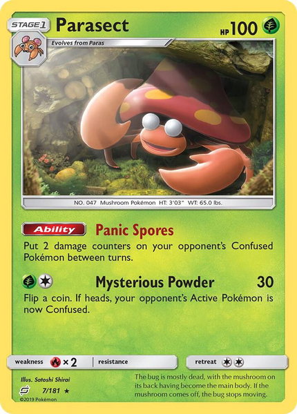 Parasect - SM - Team Up Pokémon trading card