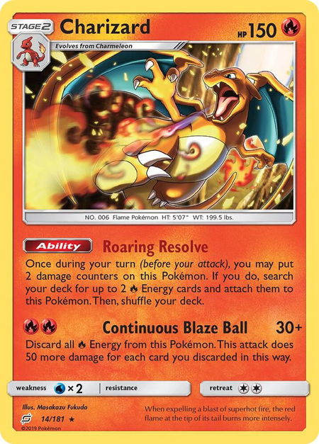 Charizard - SM - Team Up Pokémon trading card
