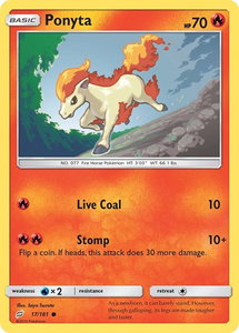 Ponyta - SM - Team Up (SM9) #17/181 - Common Pokémon Trading Card