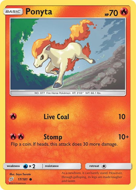 Ponyta - SM - Team Up Pokémon trading card