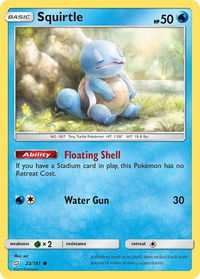 Squirtle (22) - SM - Team Up (SM9) #22/181 - Common Pokémon Trading Card