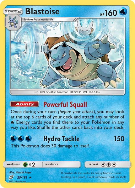Blastoise - SM - Team Up Pokémon trading card