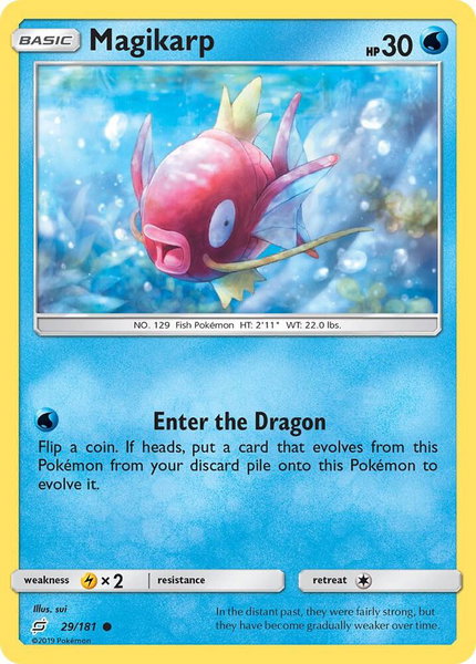 Magikarp trading card from SM - Team Up Magikarp - SM - Team Up Pokémon trading card