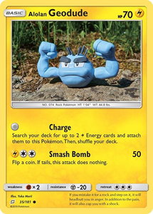 Alolan Geodude (35) - SM - Team Up (SM9) #35/181 - Common Pokémon Trading Card