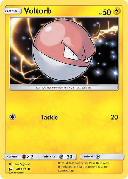 Voltorb - SM - Team Up Pokémon trading card