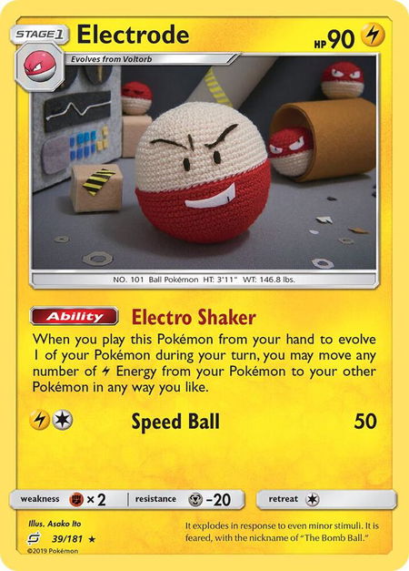 Electrode - SM - Team Up Pokémon trading card