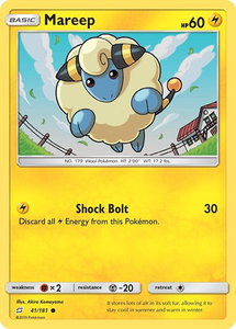 Mareep - SM - Team Up (SM9) #41/181 - Common Pokémon Trading Card