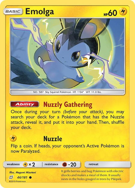 Emolga - SM - Team Up Pokémon trading card