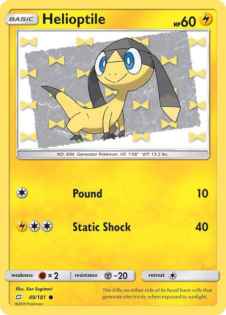 Helioptile - SM - Team Up Pokémon trading card
