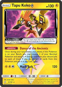 Tapu Koko Prism Star - SM - Team Up (SM9) #51/181 - Prism Rare Pokémon Trading Card