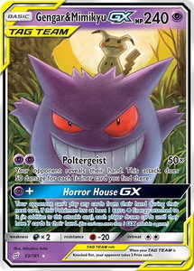 Gengar & Mimikyu GX - SM - Team Up (SM9) #53/181 - Ultra Rare Pokémon Trading Card