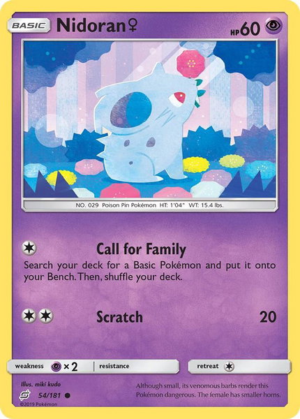 Nidoran F - SM - Team Up Pokémon trading card