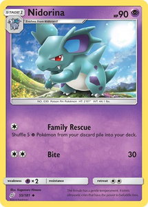 Nidorina - SM - Team Up (SM9) #55/181 - Uncommon Pokémon Trading Card