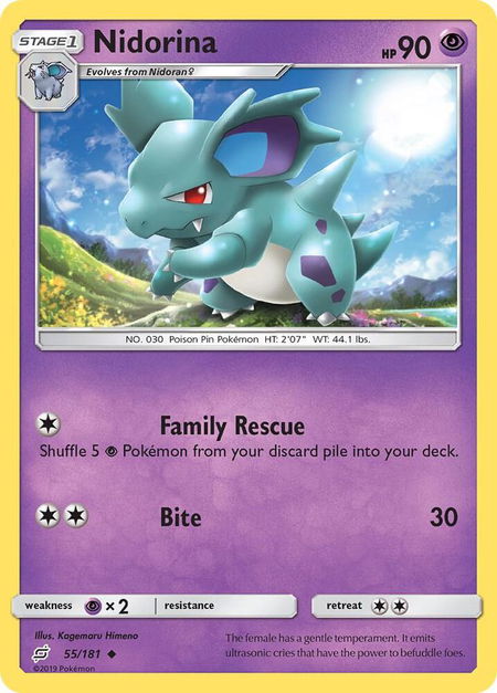 Nidorina - SM - Team Up Pokémon trading card