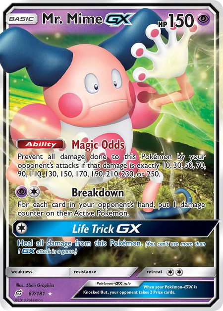 Mr. Mime GX - SM - Team Up Pokémon trading card