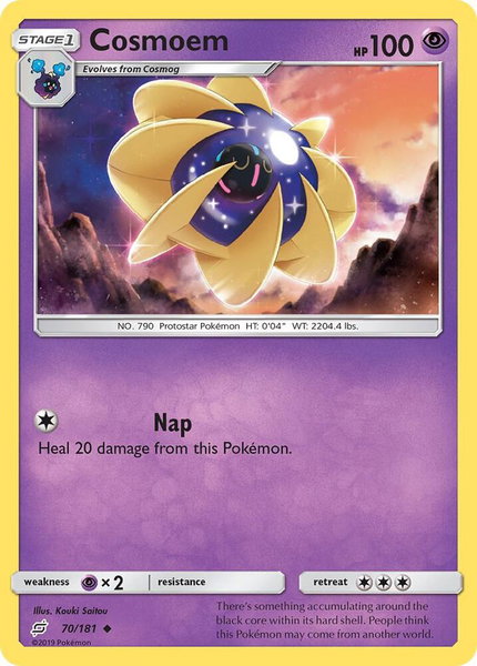 Cosmoem trading card from SM - Team Up Cosmoem - SM - Team Up Pokémon trading card