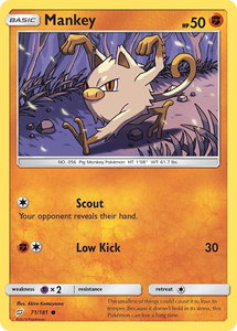 Mankey - SM - Team Up (SM9) #71/181 - Common Pokémon Trading Card