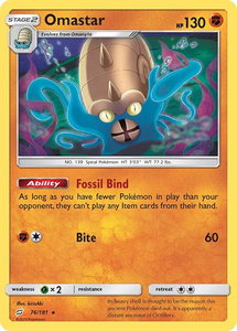 Omastar - SM - Team Up (SM9) #76/181 - Holo Rare Pokémon Trading Card