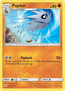 Pupitar - SM - Team Up (SM9) #80/181 - Uncommon Pokémon Trading Card