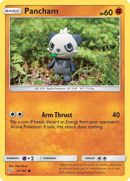 Pancham - SM - Team Up Pokémon trading card