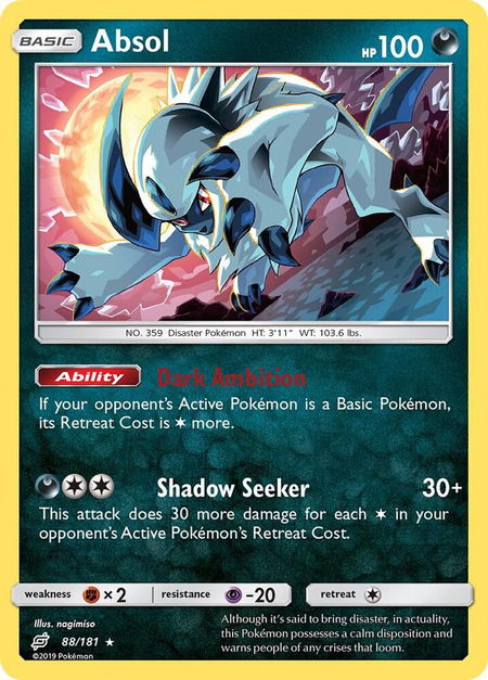 Absol - SM - Team Up Pokémon trading card