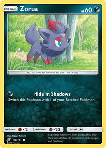 Zorua - SM - Team Up (SM9) #90/181 - Common Pokémon Trading Card