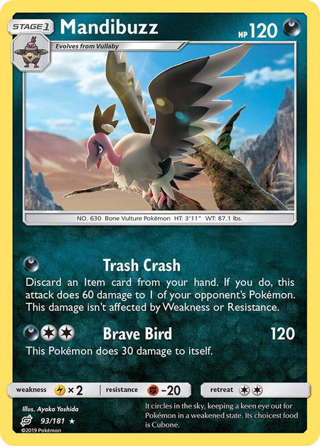Mandibuzz - SM - Team Up Pokémon trading card