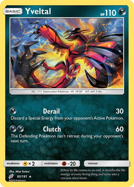 Yveltal trading card from SM - Team Up Yveltal - SM - Team Up Pokémon trading card