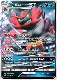 Incineroar GX - SM - Team Up (SM9) #97/181 - Ultra Rare Pokémon Trading Card