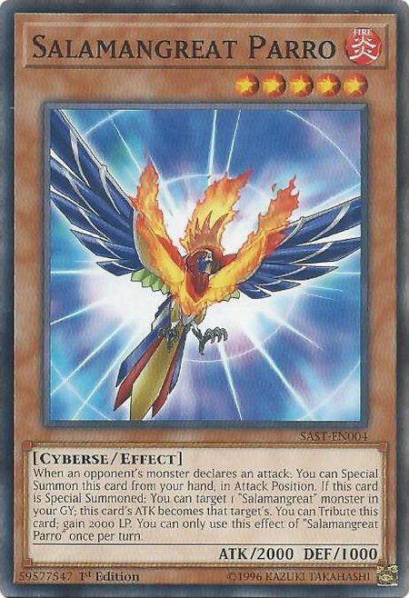 Salamangreat Parro - Savage Strike YuGiOh trading card