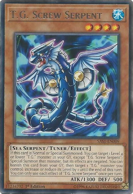 T.G. Screw Serpent - Savage Strike YuGiOh trading card