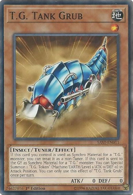 T.G. Tank Grub - Savage Strike YuGiOh trading card