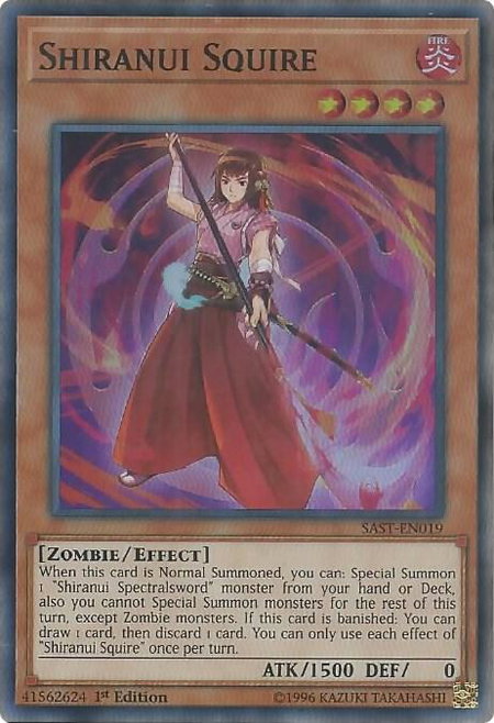 Shiranui Squire - Savage Strike YuGiOh trading card