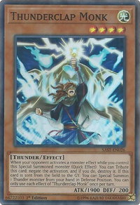 Thunderclap Monk - Savage Strike (SAST) #SAST-EN026 - Super Rare YuGiOh Trading Card
