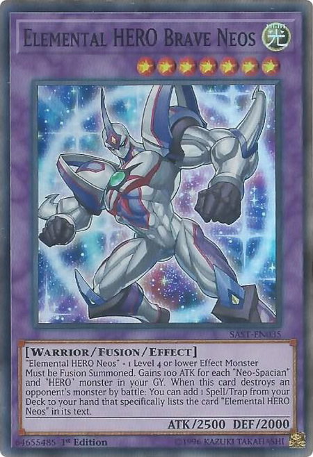 Elemental HERO Brave Neos - Savage Strike YuGiOh trading card