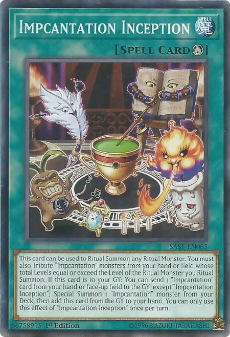 Impcantation Inception - Savage Strike YuGiOh trading card