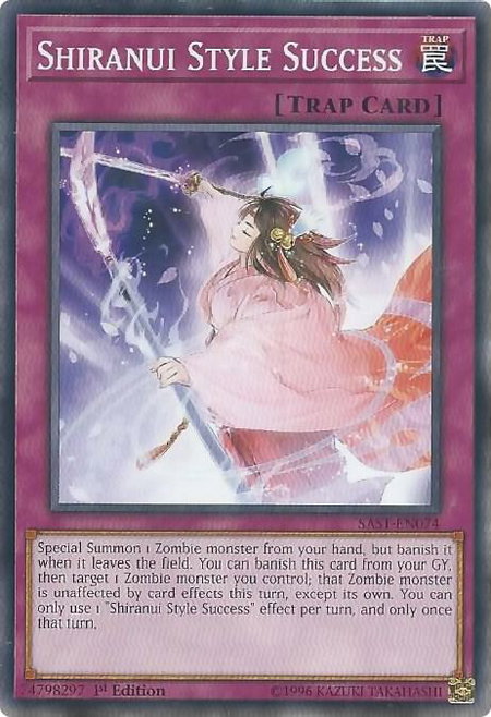 Shiranui Style Success - Savage Strike YuGiOh trading card