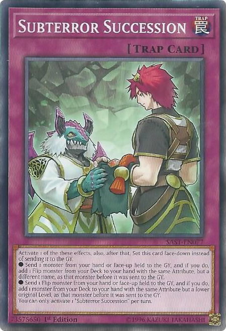 Subterror Succession - Savage Strike YuGiOh trading card