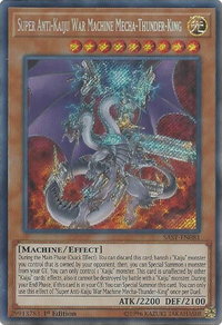 Super Anti-Kaiju War Machine Mecha-Thunder-King - Savage Strike (SAST) #SAST-EN081 - Secret Rare YuGiOh Trading Card