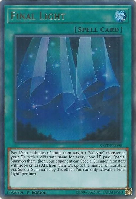 Final Light - Savage Strike YuGiOh trading card