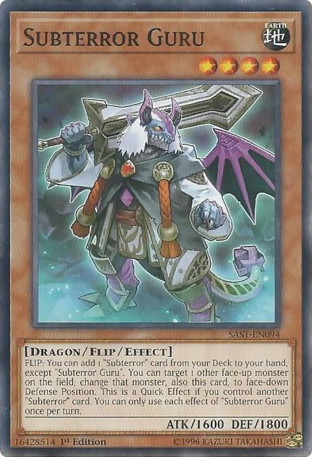 Subterror Guru - Savage Strike YuGiOh trading card