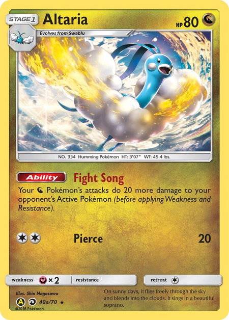 Altaria - 40a/70 - Alternate Art Promos Pokémon trading card