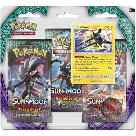 Guardians Rising 3 Pack Blister [Vikavolt] - SM - Guardians Rising Pokémon trading card