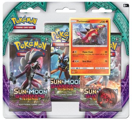 Guardians Rising 3 Pack Blister [Turtonator] - SM - Guardians Rising Pokémon trading card