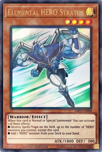 Elemental HERO Stratos - Shonen Jump Magazine Promos (SJMP) #JMPS-EN008 - Ultra Rare YuGiOh Trading Card