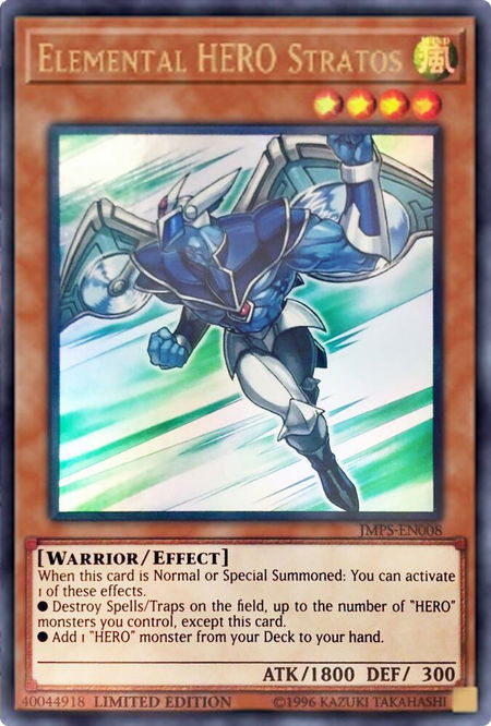 Elemental HERO Stratos - Shonen Jump Magazine Promos YuGiOh trading card