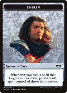 Emblem - Dack Fayden - Mythic Edition: Ravnica Allegiance (MED2) #R2 - Token Magic: The Gathering Trading Card