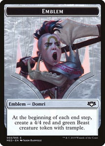 Emblem - Domri, Chaos Bringer - Mythic Edition: Ravnica Allegiance (MED2) #R3 - Token Magic: The Gathering Trading Card
