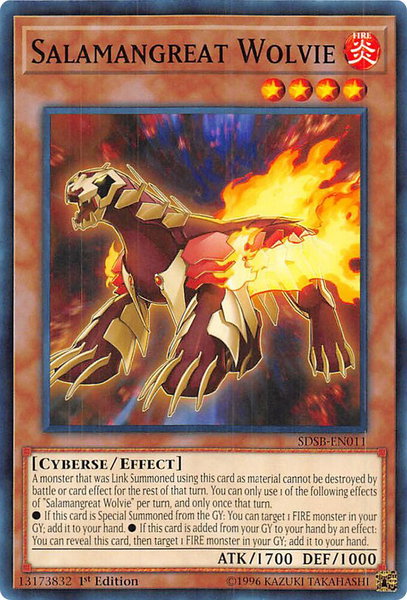 Salamangreat Wolvie - Structure Deck: Soulburner YuGiOh trading card