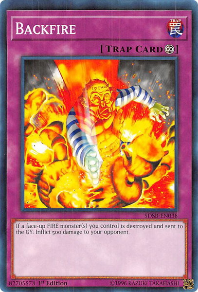 Backfire - Structure Deck: Soulburner YuGiOh trading card